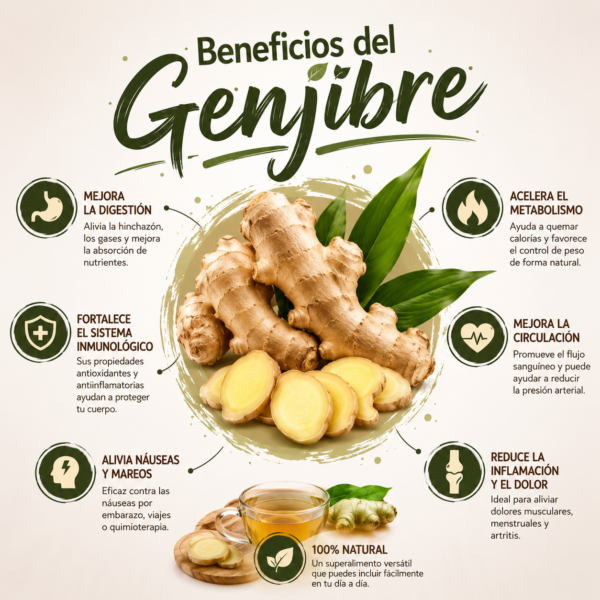 Beneficios del Jengibre: El Poder Natural que Puede Mejorar tu Salud