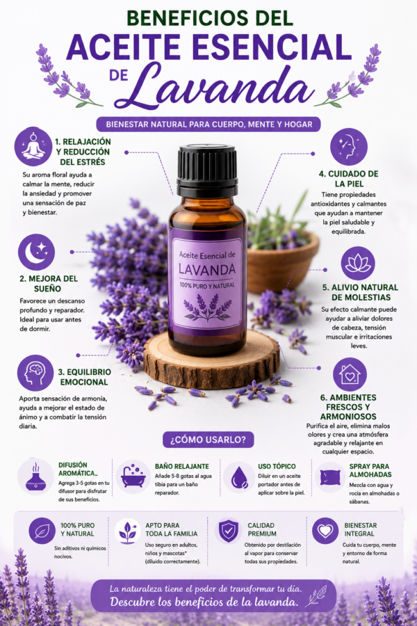 Beneficios del Aceite Esencial de Lavanda: